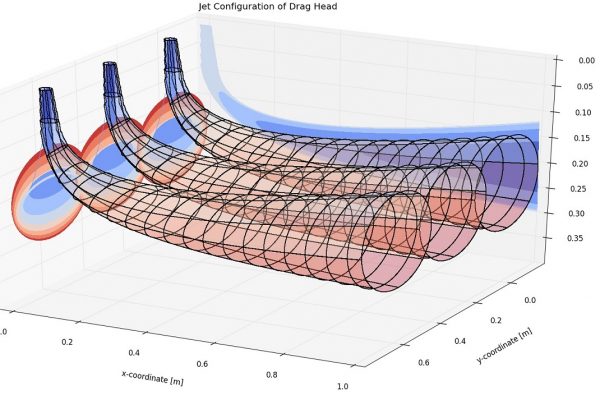 dredging engineers optimising jet configuration of TSHD