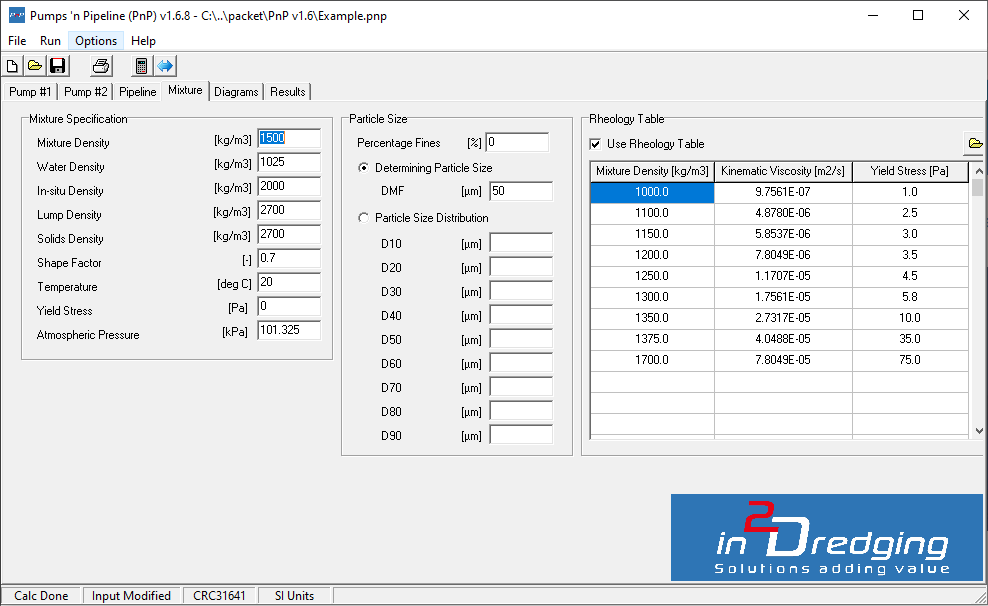 Soil and Water Mixture: PnP Mixture tab
