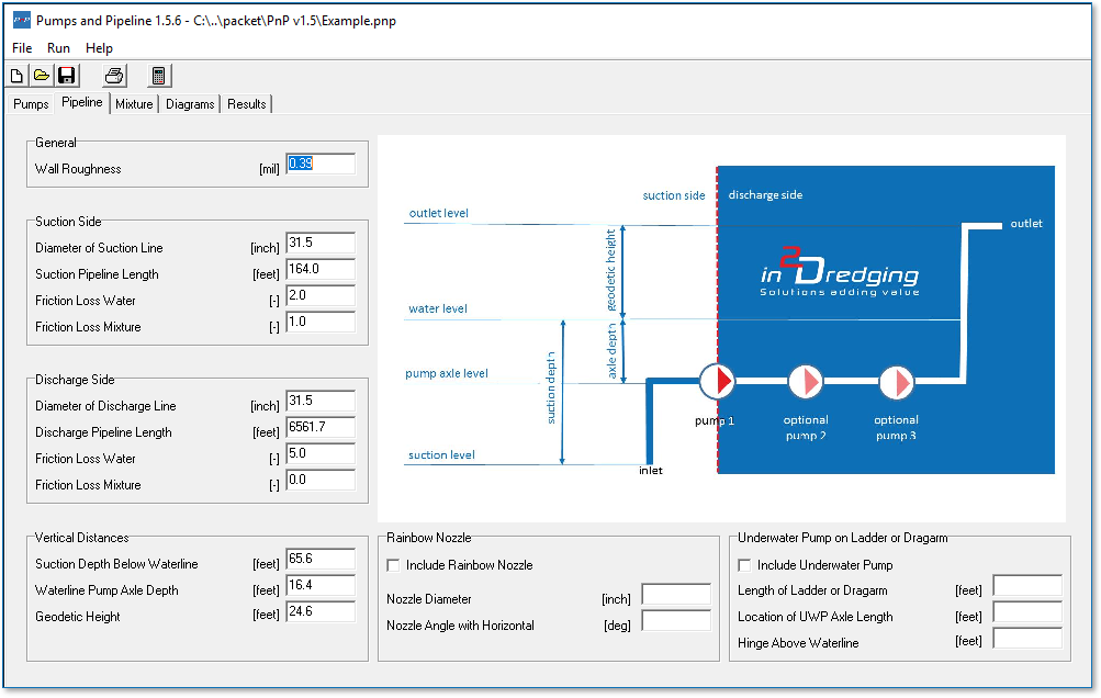 How to estimate dredging production. PnP's Pipeline tab in Imperial Units