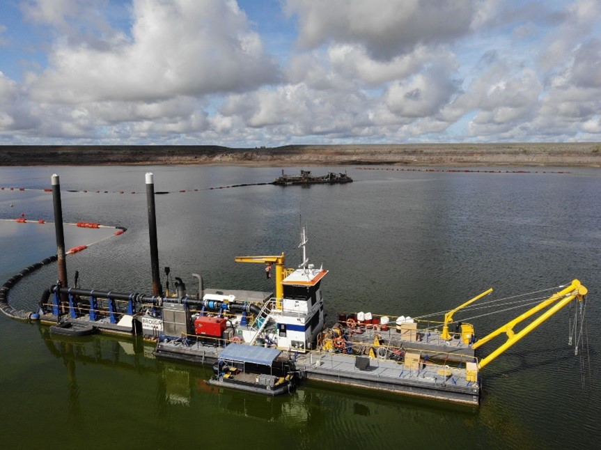 Cutter Suction Dredger (CSD) dredging tailings